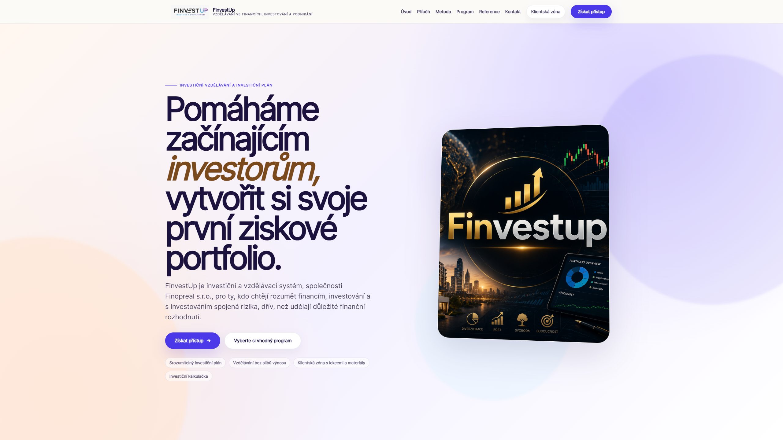 Web FinvestUp – monitor