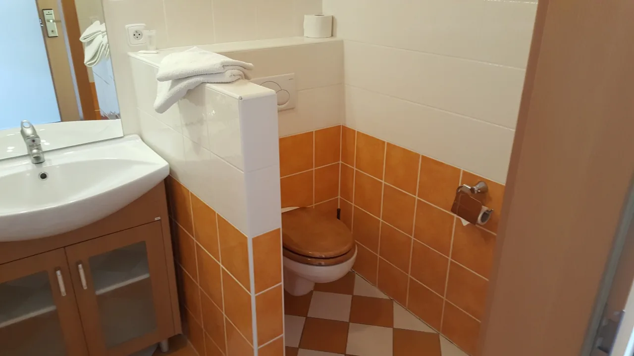 Koupelna hotelového pokoje U Krbu